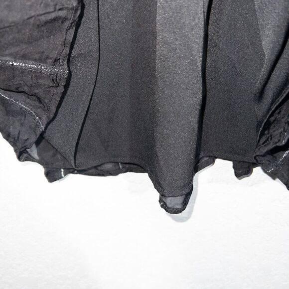 Zara Black Embroidered Metallic Thread Dress Size Small - Picture 6 of 8